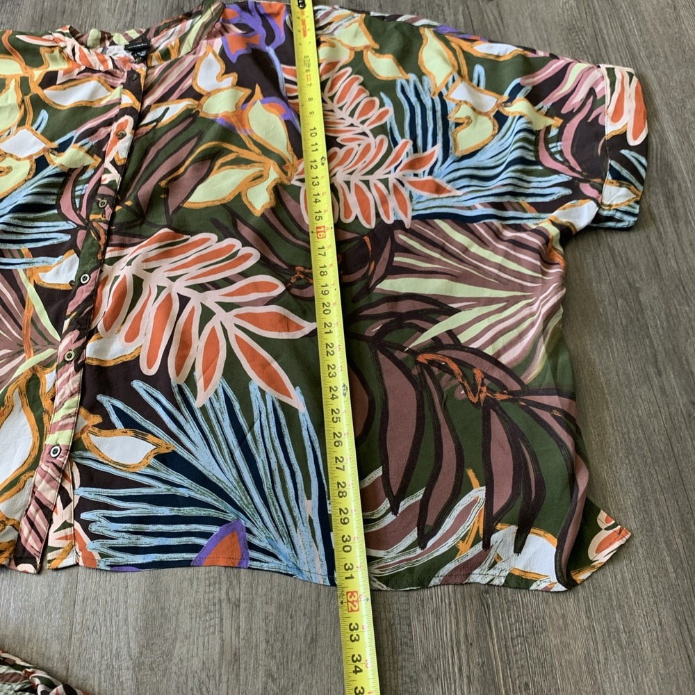 Ulla Popken Plus Size 24/26 Tropical Print Top and Pants Set Multicolor 2830 - Picture 10 of 14